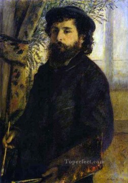 portrait of claude monet Pierre Auguste Renoir Oil Paintings